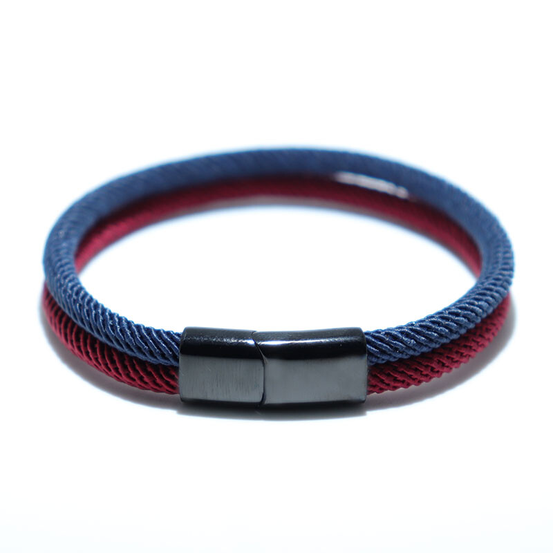 Μινιμαλιστικό Χειροποίητο Μαγνητικό Βραχιόλι με Κόκκινο Σχοινί Γούρια Ανδρικά Βραχιόλια από Ανοξείδωτο Ατσάλι για Ανδρικά κοσμήματα με νήμα καρπού Homme