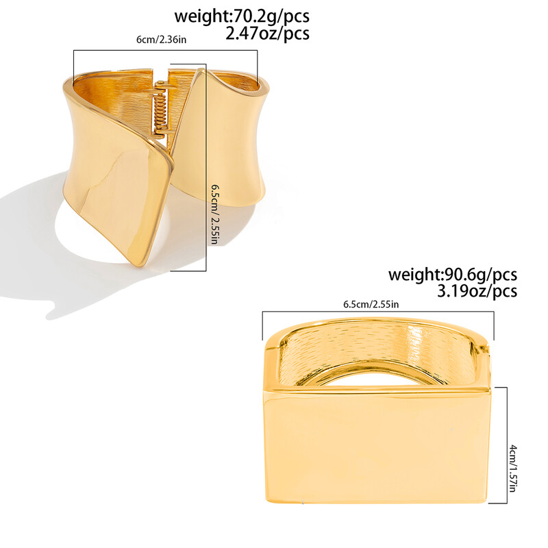 Ingemark Vintage Creativ Neregulat Bratari Late Femei Punk Minimalist Netezi Bratari din aliaj La modă Bijuterii Cadou de Anul Nou 2025