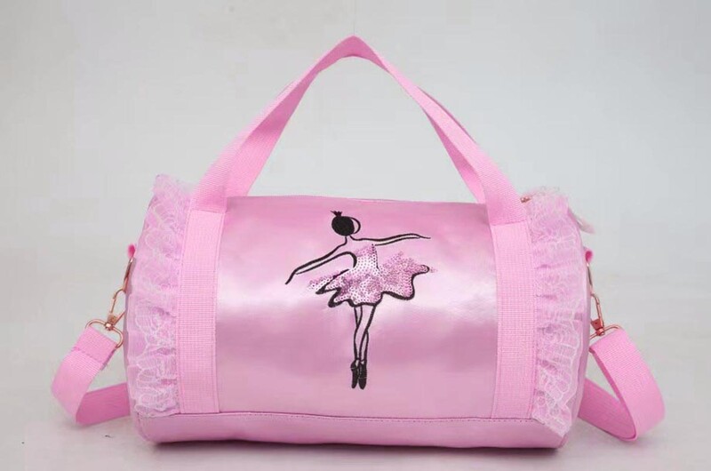 Bērnu modes rozā sporta deju soma ar vizuļu apdruku plecu soma Vingrošanas baleta soma bērniem, meitenēm