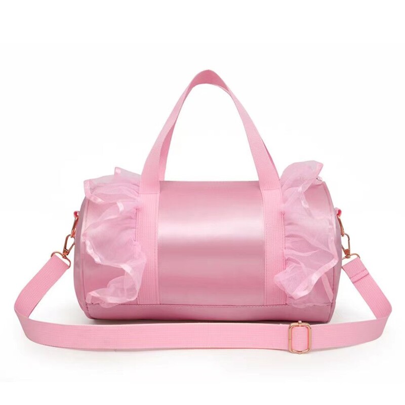 Bērnu modes rozā sporta deju soma ar vizuļu apdruku plecu soma Vingrošanas baleta soma bērniem, meitenēm