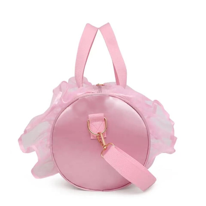 Bērnu modes rozā sporta deju soma ar vizuļu apdruku plecu soma Vingrošanas baleta soma bērniem, meitenēm