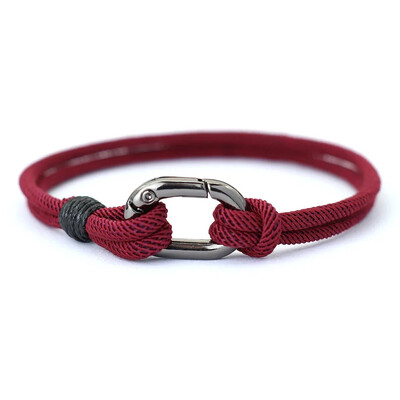 Brățară Noter cu fir subțire pentru bărbați, lucrată manual, cu șnur împletit, brățară de supraviețuire în aer liber, cu nod elegant, pulser nautic