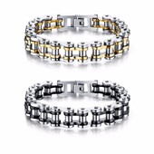 Brățară cu lanț pentru motocicliști din oțel inoxidabil Brățară pentru bărbați Lanț cu legături Brățări stil bicicletă pentru motociclete Brățări punk de modă Bijuterii