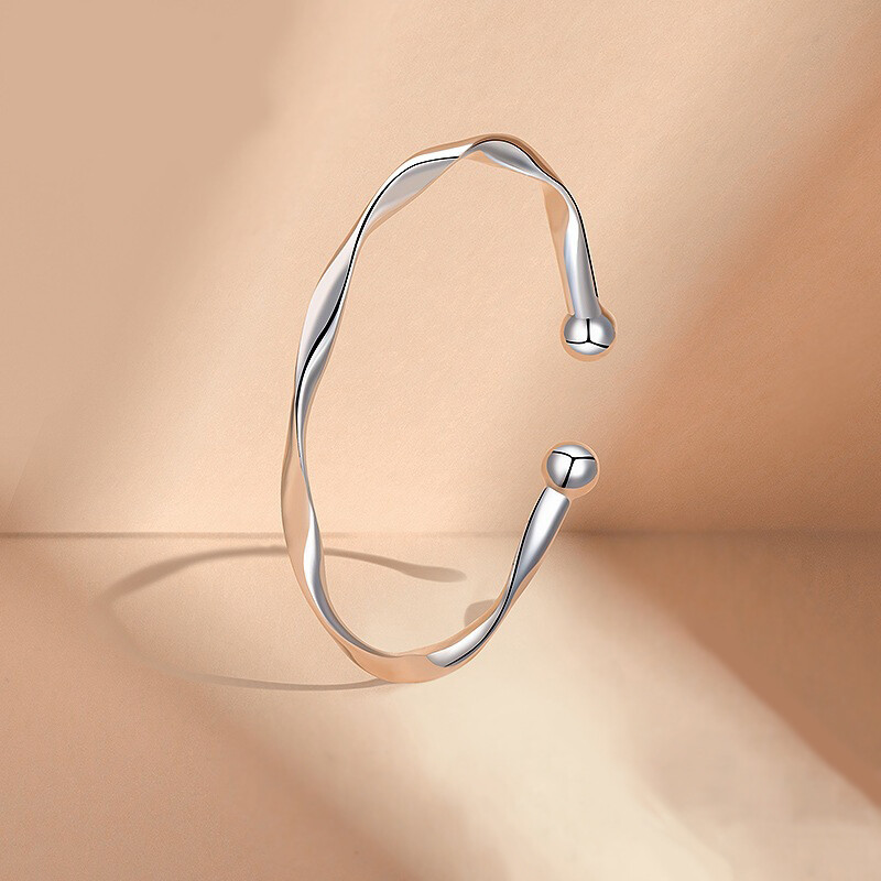 Brățară cu manșetă retro Brățări cu deschidere pentru femei Minimalism Brățări răsucite Brățară Bijuterii Mamă Soție Fete Cadouri de aniversare ﻿