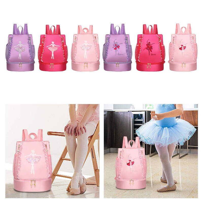 Baletna torba Torba za pohranu Balerina torba Slatka podesiva naramenica Baletni ruksak za poklon Rođendanska gimnastika Ples Sport
