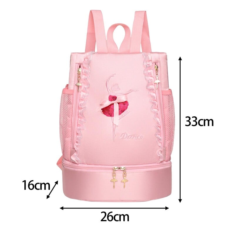 Baletna torba Torba za pohranu Balerina torba Slatka podesiva naramenica Baletni ruksak za poklon Rođendanska gimnastika Ples Sport