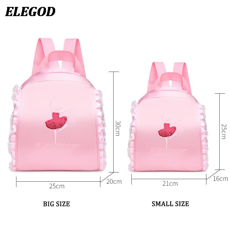 Bērnu deju soma Balerīnas soma bērniem Vingrošana Latīņamerikas deju joga stepa deja Džeza uzglabāšana mugursoma meitene princese grāmatu soma