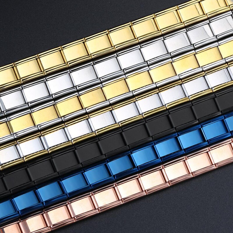 Klasisks nerūsējošā tērauda kulons itāļu ķēdes saite vīriešiem, sievietēm piemērots 9 mm aproču izgatavošanai, DIY tērauda moduļu rīki