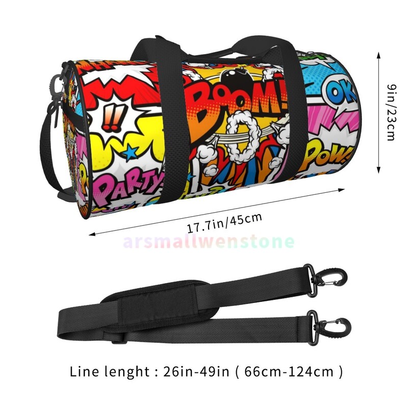 Amerikāņu komiksu jogas soma treniņam izturīga mugursoma rokassomas Apaļas āra fitnesa somas Ceļojumu soma