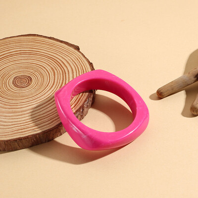 Brățări grele din rășină acrilică neregulată, colorată, de epocă, pentru femei, Brățări cu farmec geometric Kpop, Brățări, bijuterii retro, Pulseras