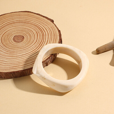 Brățări grele din rășină acrilică neregulată, colorată, de epocă, pentru femei, Brățări cu farmec geometric Kpop, Brățări, bijuterii retro, Pulseras