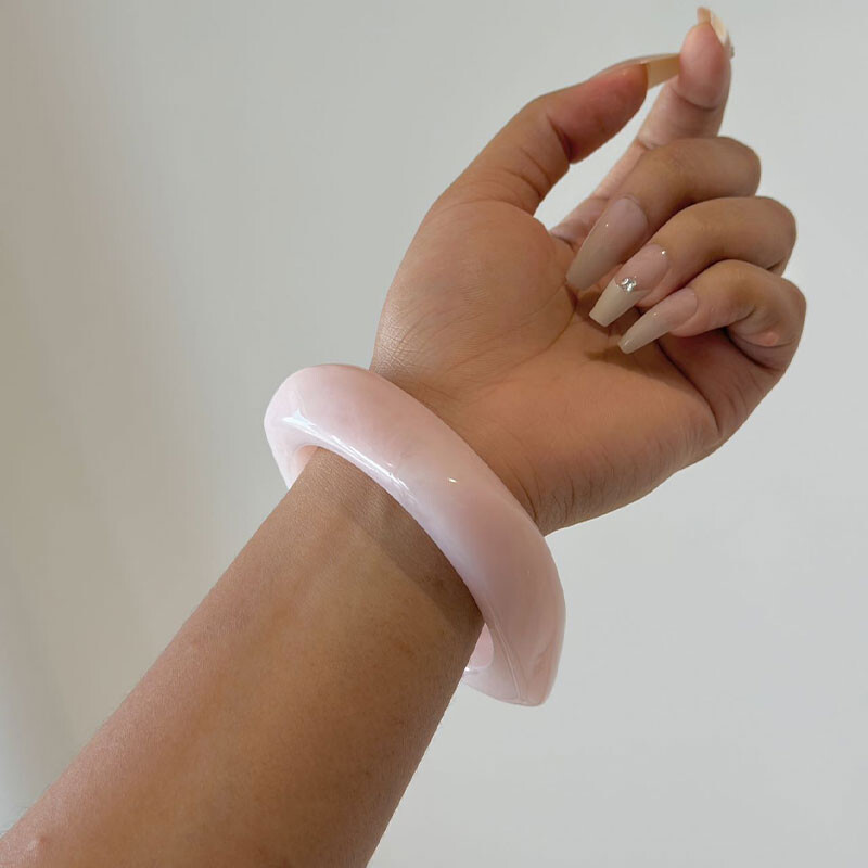 Brățări grele din rășină acrilică neregulată, colorată, de epocă, pentru femei, Brățări cu farmec geometric Kpop, Brățări, bijuterii retro, Pulseras