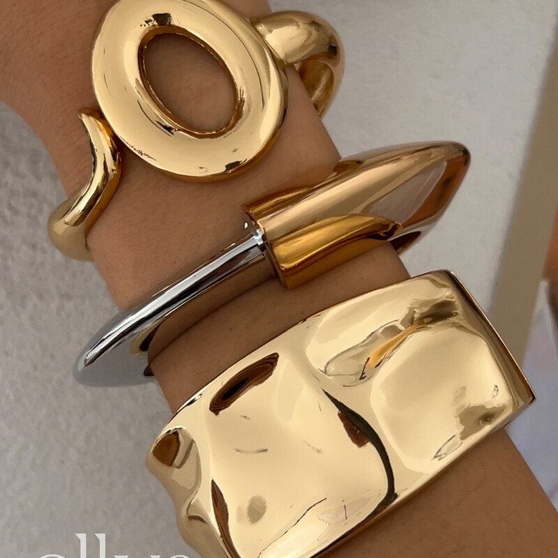 Ingemark pārspīlēta panka neregulāra plata aproču rokassprādze sievietēm vintage zelta krāsā kuplas metāla rokassprādzes vīriešiem rokām rotaslietas dāvana