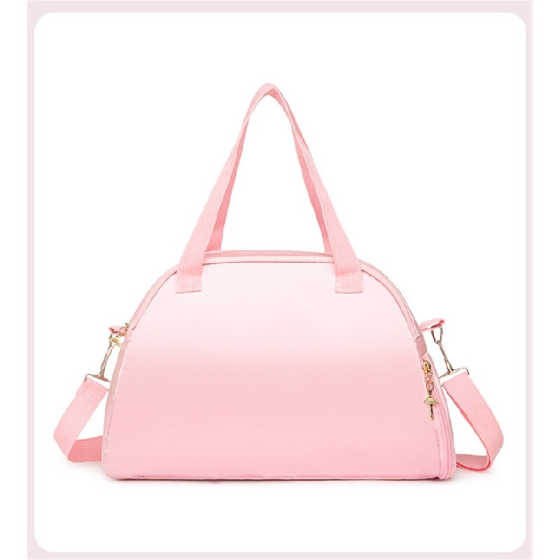 Детска чанта с пайети Розова спортна чанта за спортна зала за момичета Тийнейджърска чанта за съхранение на гимнастика Обувка за танци Мокра джобна чанта за нощувки