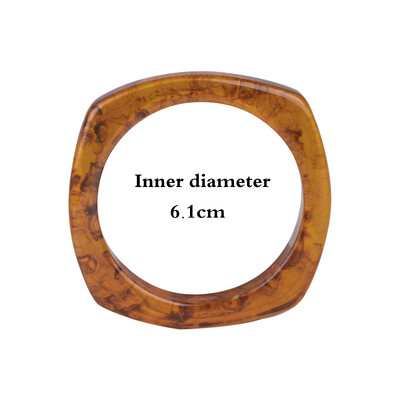 Vintage krāsainas neregulāras akrila sveķu kuplas lielas rokassprādzes sievietēm Kpop ģeometriskas šarmu rotaslietas pulseri