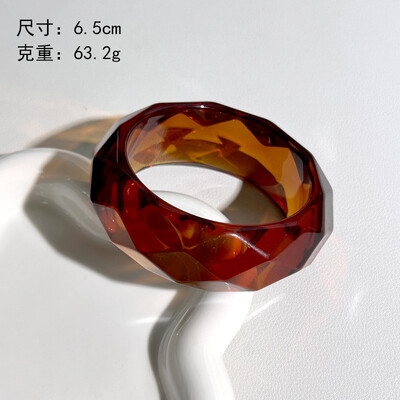 Vintage nepravilne akrilne zdepaste narukvice od smole za žene Preuveličane geometrijske metalne narukvice s privjescima Nakit za zabave Pokloni