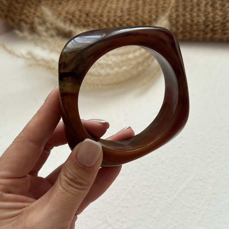 Brățări groase din rășină acrilică neregulată de cafea Boho pentru femei la îndemână Brățări cu farmec din metal geometric geometric gotic, cadou de bijuterii pentru cuplu