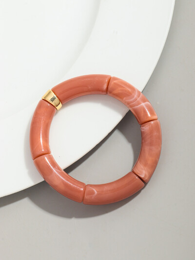 Brățară Bohomia nouă, acrilică, din bambus, stivuită, pentru femei, elastică, colorată, cu mărgele, brățări 2024, bijuterii de modă