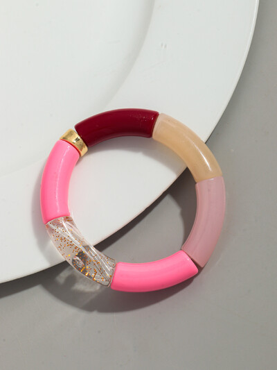 Brățară Bohomia nouă, acrilică, din bambus, stivuită, pentru femei, elastică, colorată, cu mărgele, brățări 2024, bijuterii de modă