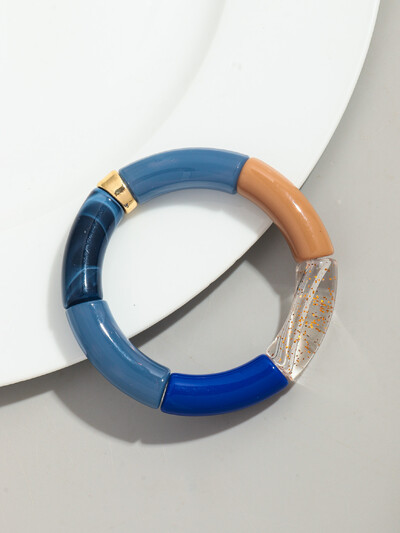 Brățară Bohomia nouă, acrilică, din bambus, stivuită, pentru femei, elastică, colorată, cu mărgele, brățări 2024, bijuterii de modă