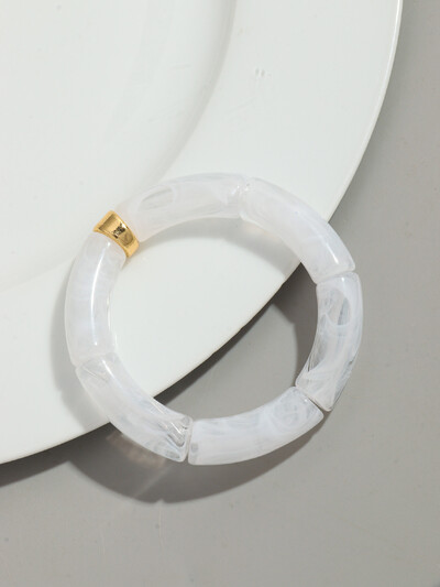 Brățară Bohomia nouă, acrilică, din bambus, stivuită, pentru femei, elastică, colorată, cu mărgele, brățări 2024, bijuterii de modă