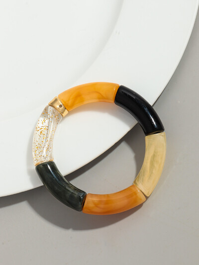 Brățară Bohomia nouă, acrilică, din bambus, stivuită, pentru femei, elastică, colorată, cu mărgele, brățări 2024, bijuterii de modă