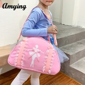 Geantă de dans pentru copii, cu un singur umăr, geantă de dans pentru fete, prințesă, gimnastică, sport, genți de depozitare, geantă de dans pentru balet latin