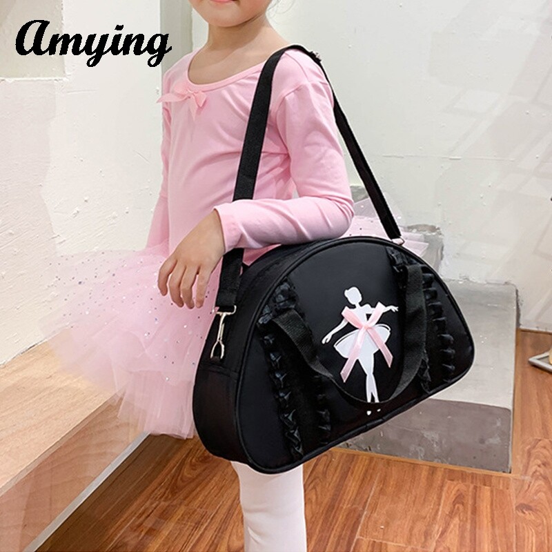 Geantă de dans pentru copii, cu un singur umăr, geantă de dans pentru fete, prințesă, gimnastică, sport, genți de depozitare, geantă de dans pentru balet latin