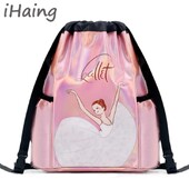 Bērnu balets, mirdzošs lāzerdeju soma, aukla mugursoma, meitenes sporta vingrošanas apavi, ietilpība latīņu ķīniešu jogas deju piederumi