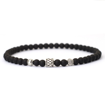 Noter Brățară nouă de 4 mm pentru bărbați Brățară din margele de orez Viking Ochi de tigru din lavă naturală Braslet roșu de piatră de Howlite Accesorii pentru petrecerea timpului liber