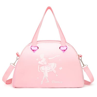 Bērnu spīdīga ūdensnecaurlaidīga vingrošanas sporta soma, rokassomiņa, deju soma, regulējama plecu siksna meitenēm tīņiem uz nakti