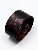 Vintage ādas aproce ar iespiedumu