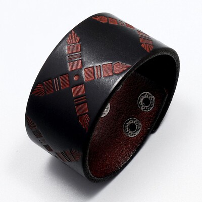 Vintage ādas aproce ar iespiedumu