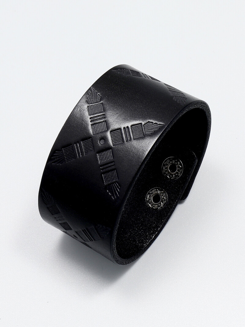 Vintage ādas aproce ar iespiedumu