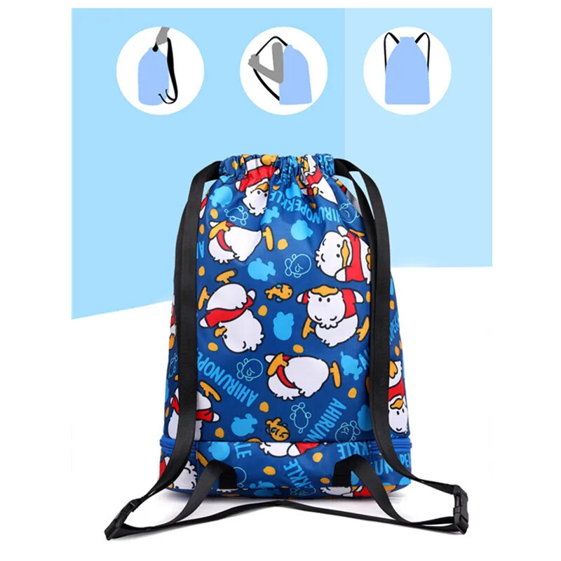 Šī ir ūdensnecaurlaidīga aukliņa sporta mugursoma pludmales bērnu ceļojumu bagāžas rokassomiņa meitenēm nedēļas nogales peldēšanas treniņu soma sportam