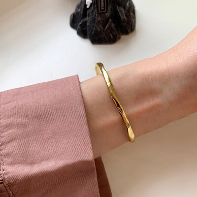 Brățară Foxanry Stamp pentru femei New Trend Elegant Vintage Textura neregulată Brățări Fete Party Jewelry Lover Gift