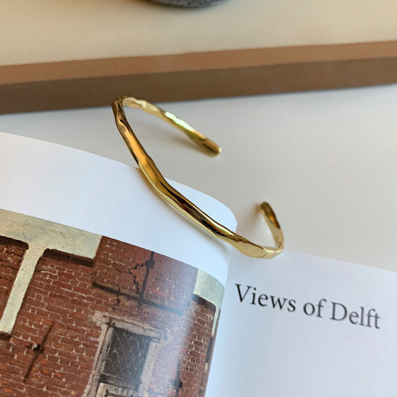 Brățară Foxanry Stamp pentru femei New Trend Elegant Vintage Textura neregulată Brățări Fete Party Jewelry Lover Gift