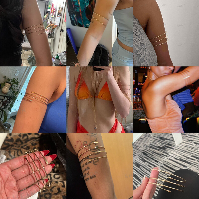 Podesiva vintage slojevita zlatna metalna narukvica s manžetama za ruke Narukvica za žene tinejdžerice Ženski jednostavni ukrasi Nakit za tijelo Dodatak