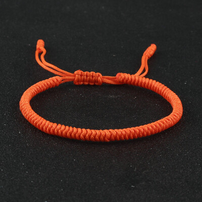 Brățară budistă tibetană, lucrată manual, împletită, reglabilă, cu nod King Kong, cu fir roșu, pentru femei, bărbați, iubitor de cuplu