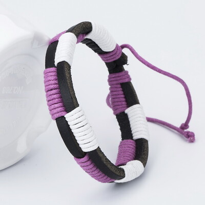 TYO karstā izpārdošana Modes ar rokām darinātas tinamās rokassprādzes Ādas rokassprādzes vīriešiem Populāras DIY Weave Charm Rokassprādzes Pulseras