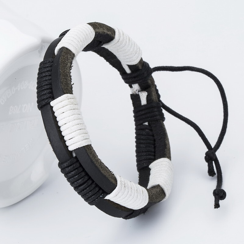 TYO karstā izpārdošana Modes ar rokām darinātas tinamās rokassprādzes Ādas rokassprādzes vīriešiem Populāras DIY Weave Charm Rokassprādzes Pulseras