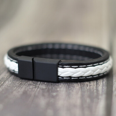 Brățară din piele la modă bărbați Hiphop Rock Brățări Homme Brățară roșie norocoasă Cadou de aniversare pentru iubit Accesorii Pulseira