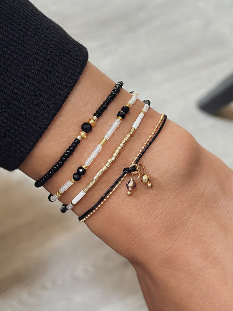 Vienkāršas rokassprādzes krelles ar rokām darinātas melna stikla akmens rokassprādzes sievietēm Boho Lady Jewelry Party brīvdienu rotaslietas aksesuāri