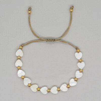 Go2boho 2023 Jaunums Bohēmijas vasaras mīlestības sirds zvaigzne Pērļu mātes gliemežvāku rokassprādze Satriecoša pludmales rota sievietēm