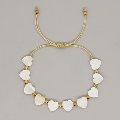 Go2boho 2023 Jaunums Bohēmijas vasaras mīlestības sirds zvaigzne Pērļu mātes gliemežvāku rokassprādze Satriecoša pludmales rota sievietēm