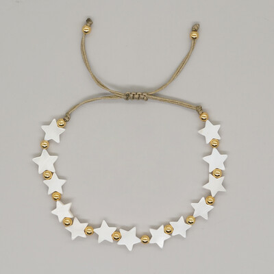 Go2boho 2023 Jaunums Bohēmijas vasaras mīlestības sirds zvaigzne Pērļu mātes gliemežvāku rokassprādze Satriecoša pludmales rota sievietēm