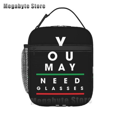 Ochelari de optică, cadou, geantă termoizolantă pentru prânz, pentru femei, diagramă pentru ochi, refrigerator reutilizabil, cutie de prânz pentru alimente, copii, școlari