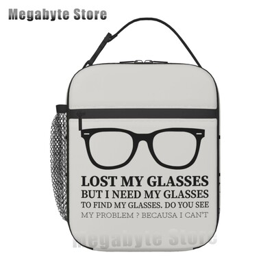 Ochelari de optică, cadou, geantă termoizolantă pentru prânz, pentru femei, diagramă pentru ochi, refrigerator reutilizabil, cutie de prânz pentru alimente, copii, școlari