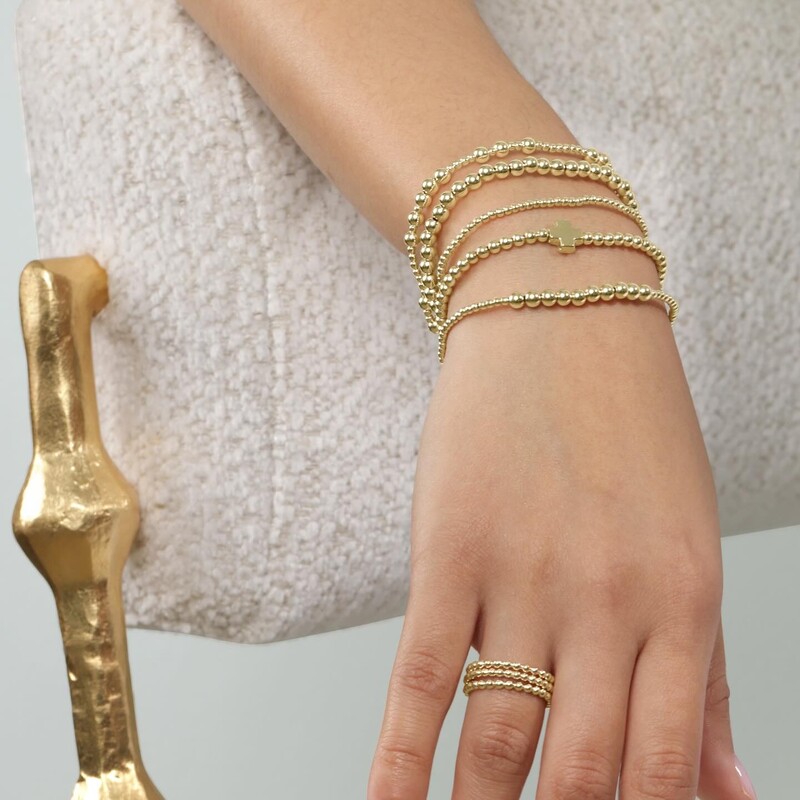 Brățară Vlen Placat cu aur de 18 K Brățări cu mărgele cruce creștină Bijuterii de designer de lux Pulseras Mujer Femme