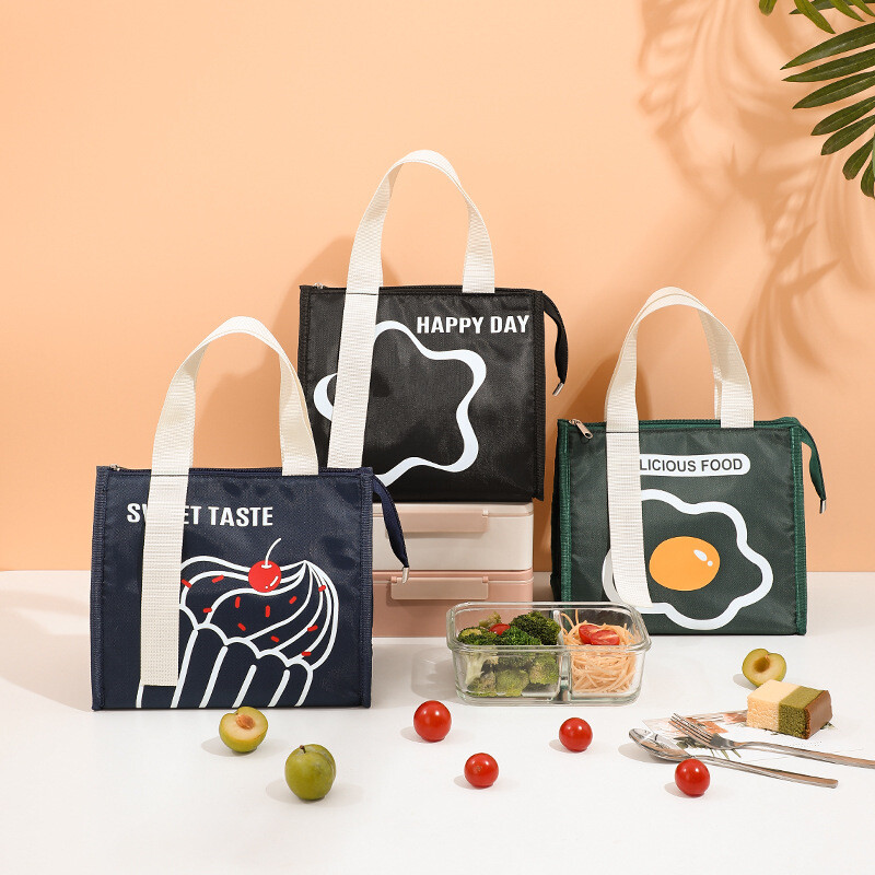 Geantă termică de prânz, impermeabilă, cu desene animate, pentru transportul alimentelor, pungă de depozitare pentru picnic, refrigerator izolat, saci Bento, genți de mână pentru copii